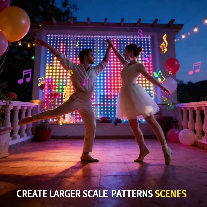Lighting Decor Wedding - Умные светодиодные занавески на 400 лампочек,