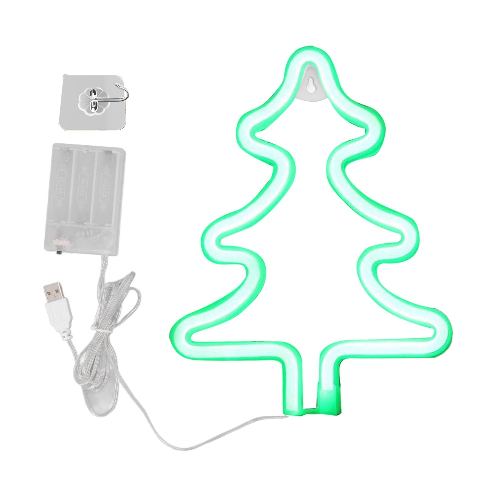 Wall Decor Lighting Tree - Рождественская неоновая вывеска в форме елки,