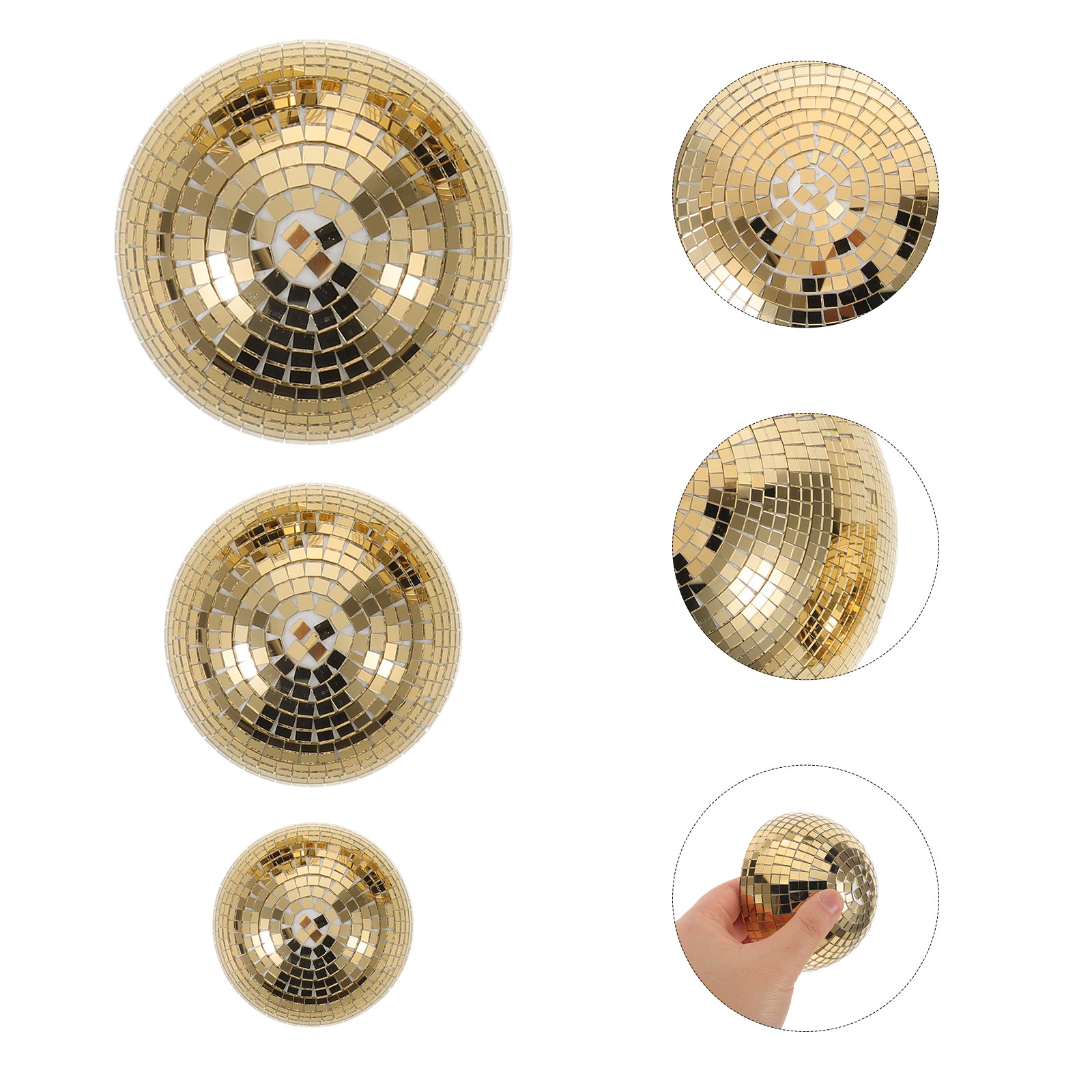 Disco Ball Mirror - 3 шт. Светоотражающий зеркальный диско-шар в