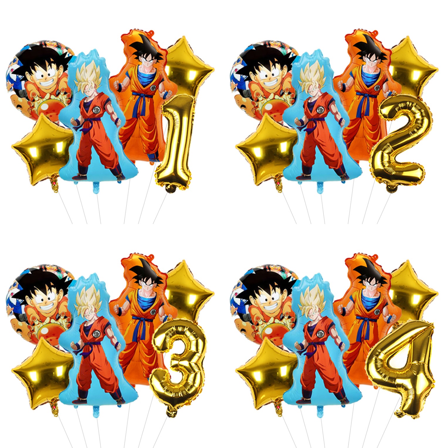 Orange Lighting Decor - Воздушный шар-цифра в стиле Dragon Ball