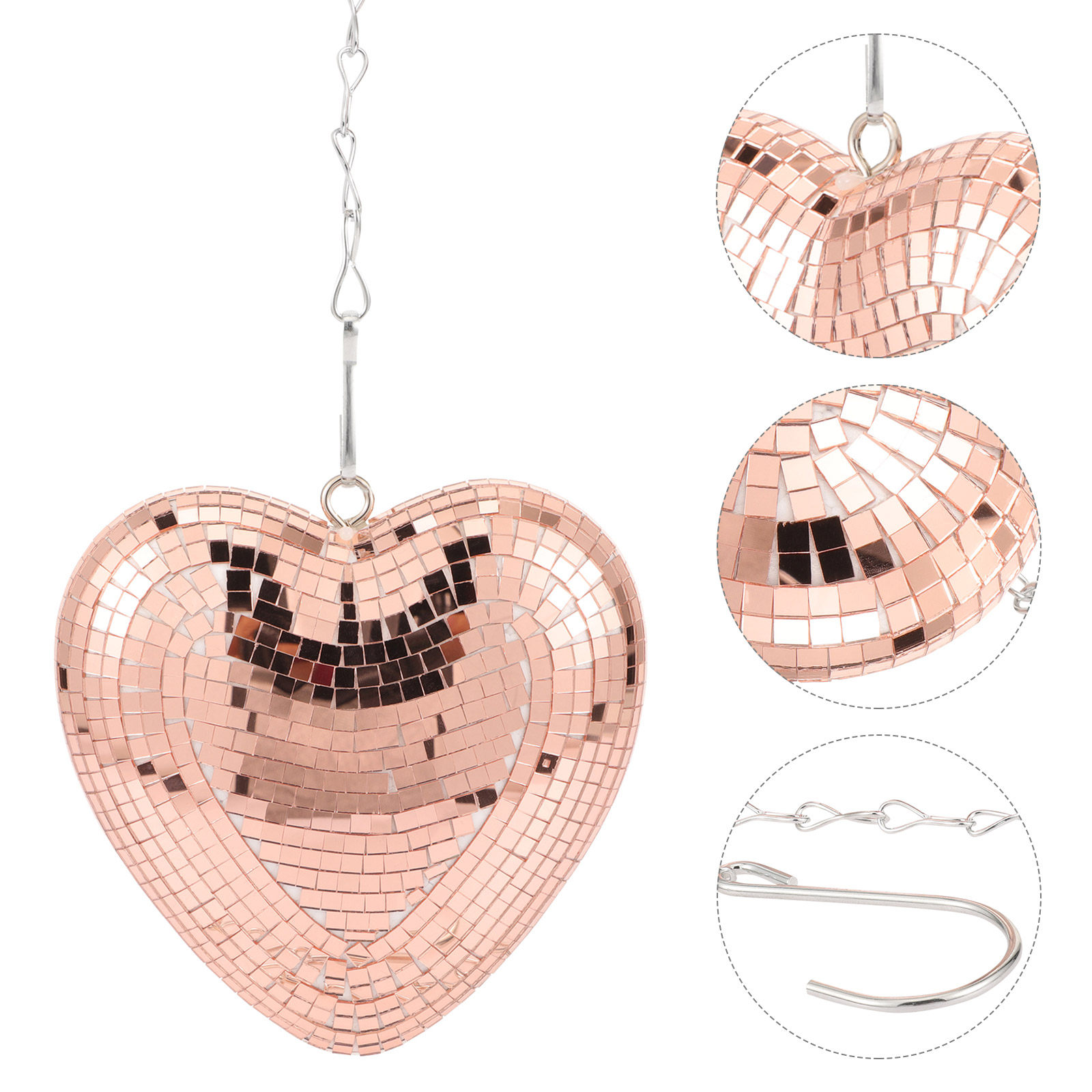 Disco Ball Mirror - Подвесной диско-шар в форме сердца, декоративный