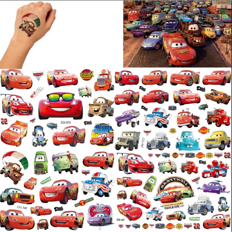Lighting Mcqueen Decor - Временные татуировки для детей с героями