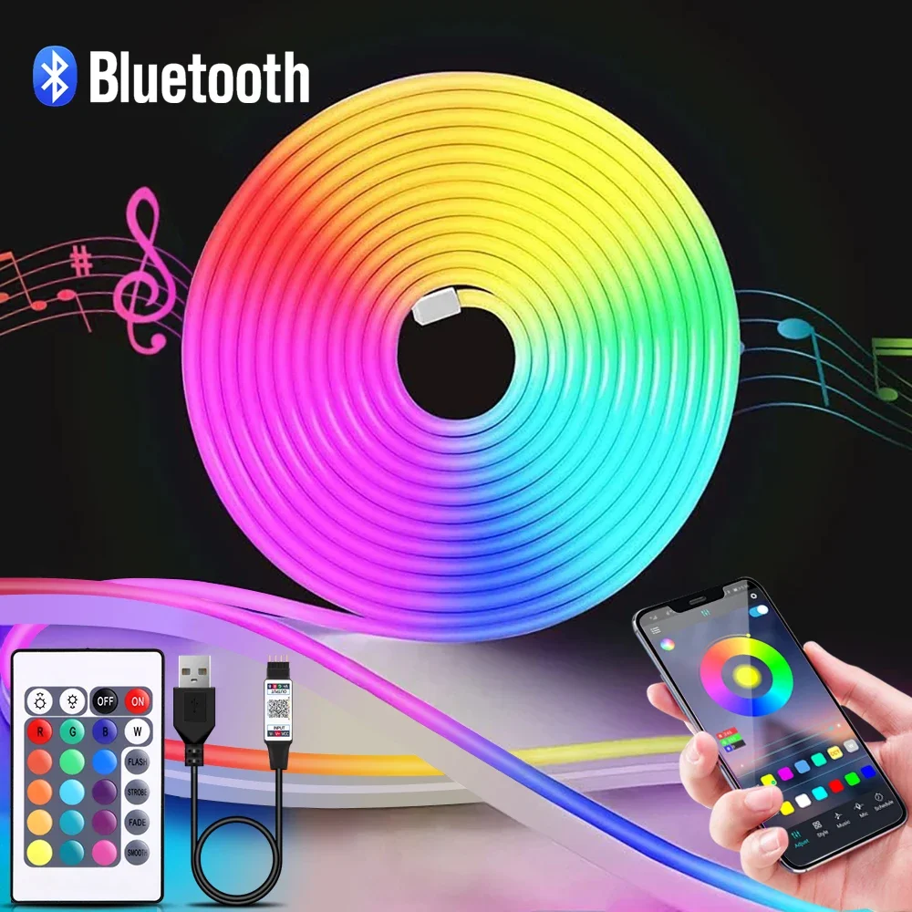 Lighting Decor Items - 1-5 м RGB светодиодный неоновый светильник