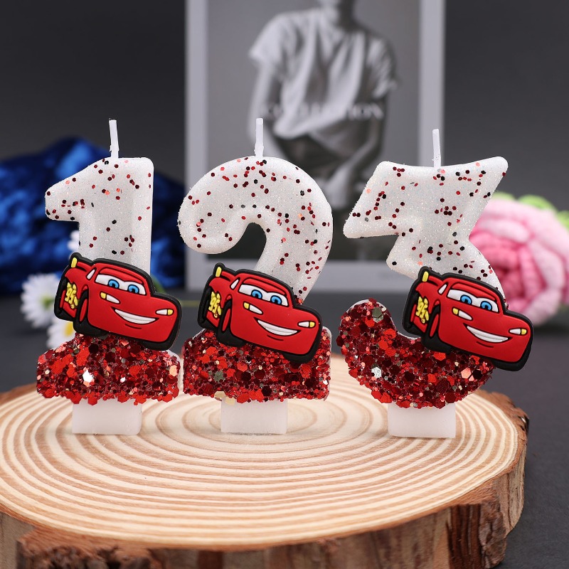 Мультяшные цифры 0-9 для украш – обзор и цена Lighting Mcqueen Decor