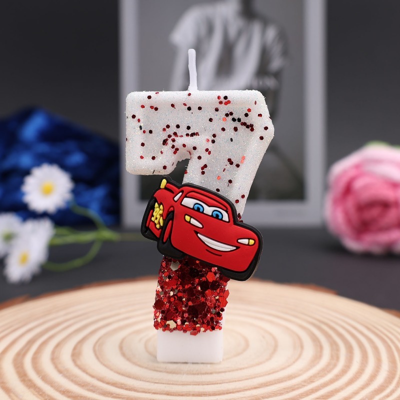 Мультяшные цифры 0-9 для украш – обзор и цена Lighting Mcqueen Decor