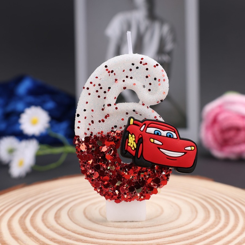 Мультяшные цифры 0-9 для украш – обзор и цена Lighting Mcqueen Decor