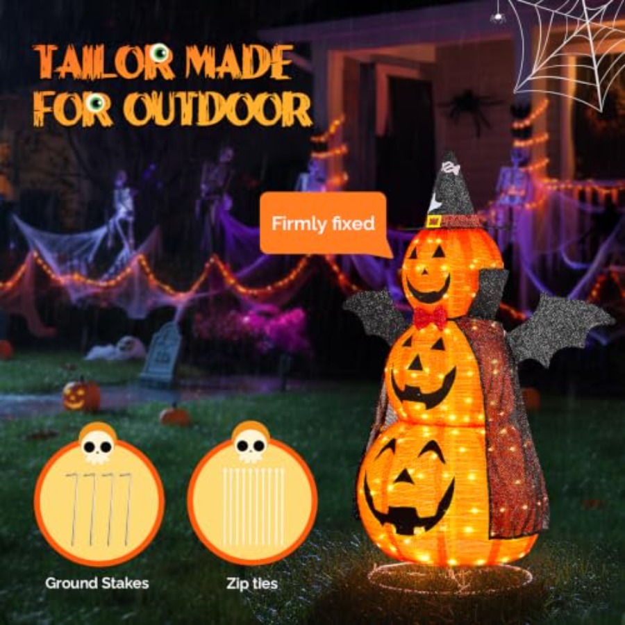 Уличные украшения на Хэллоуин: – обзор и цена Orange Lighting Decor