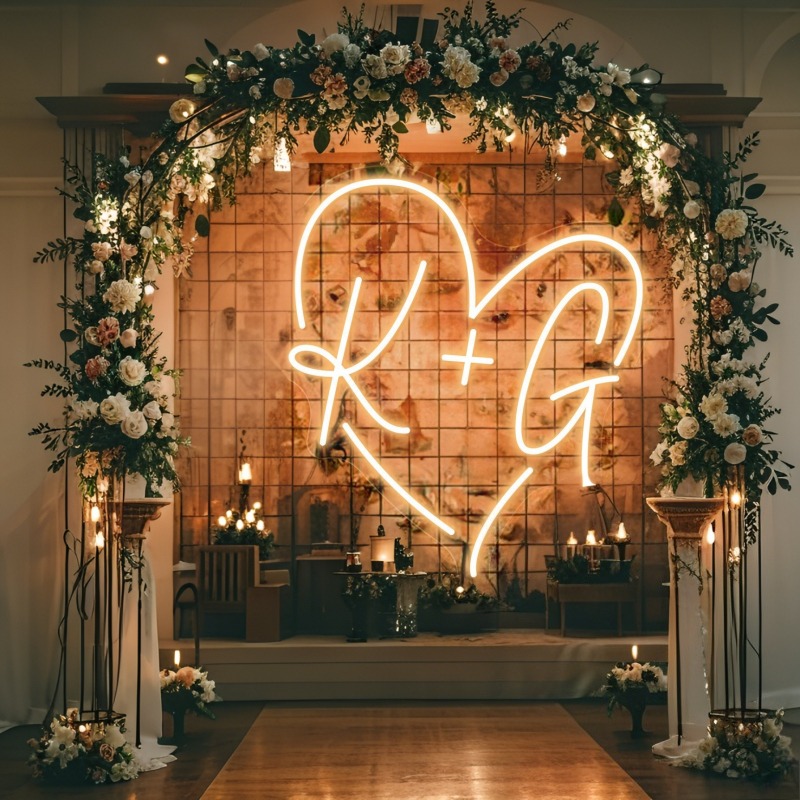 Светодиодная неоновая вывеска  – обзор и цена Lighting Decor Wedding