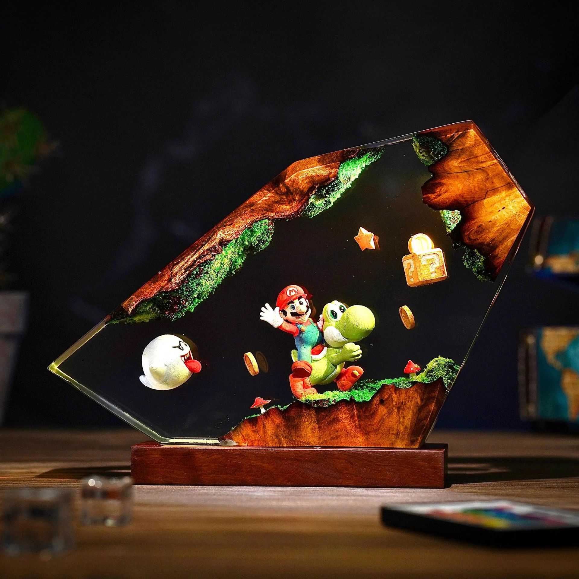 Настольная лампа из смолы с му – обзор и цена Lighting Table Decor