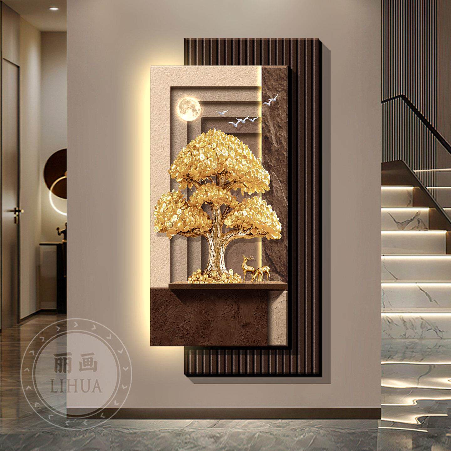 Декоративные картины у входа,  – обзор и цена Wall Decor Lighting Tree