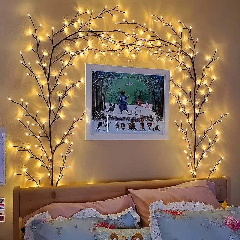 144 светодиода, гирлянда, ветк – обзор и цена Wall Decor Lighting Tree