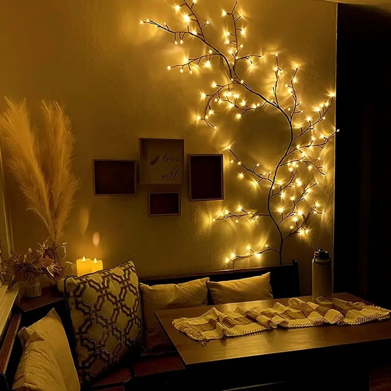 144 светодиода, гирлянда, ветк – обзор и цена Wall Decor Lighting Tree