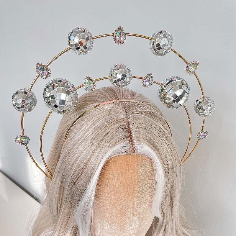 Серебряная повязка на голову с – обзор и цена Disco Ball Mirror